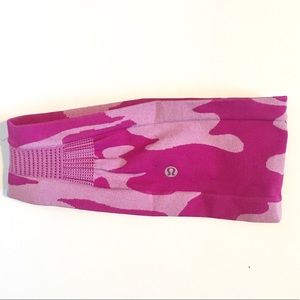 Lululemon Pink Camo Headband